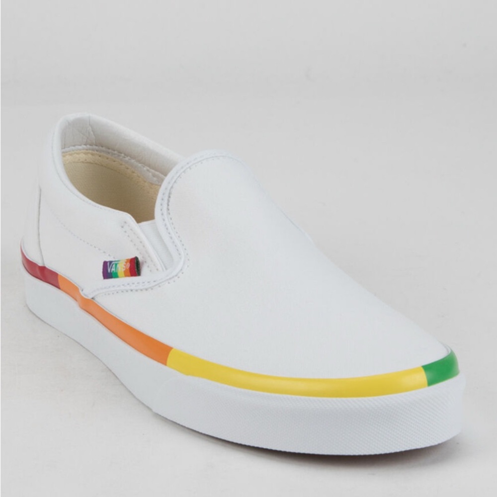 •VANS•RAINBOW FOXING CLASSIC SLIP-ON SNEAKERS SIZE 6.5